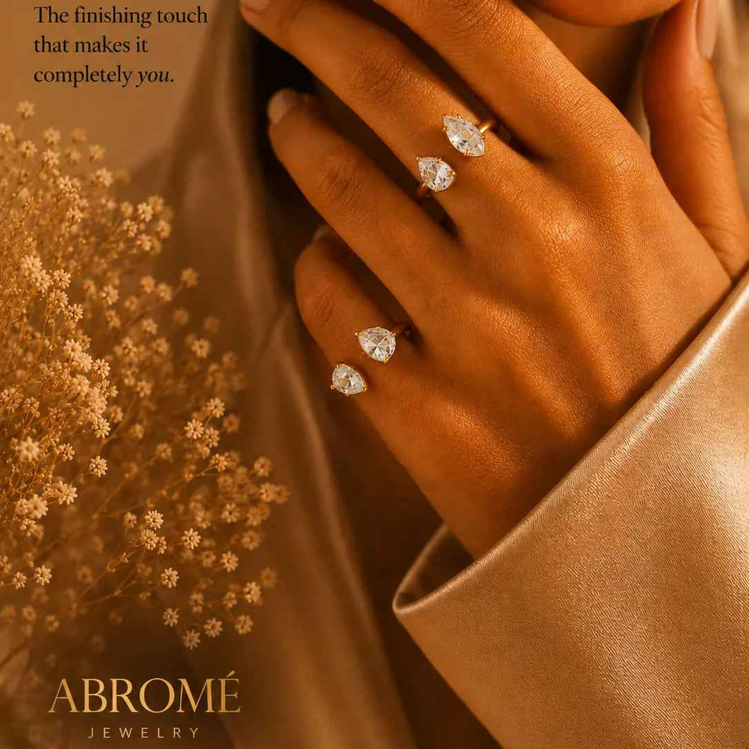 Exquisite 18K Gold Plated Open Ring - Your Everyday Elegance