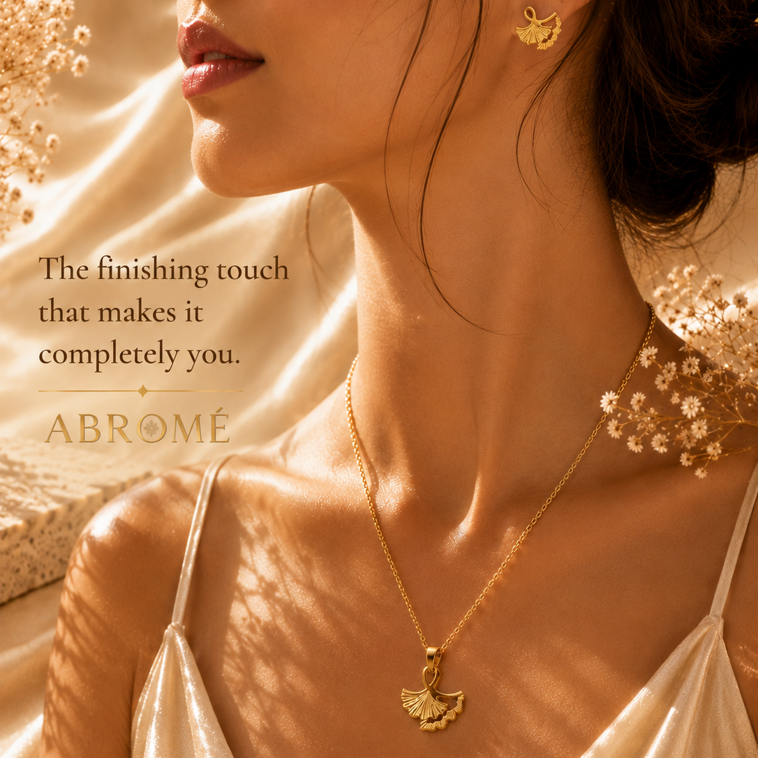 Minimalist Necklace Set, 18K Gold Plated Steel