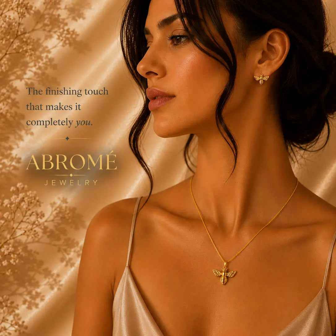 Elevate Your Elegance with the 18K Gold Plated Bee Necklace Set