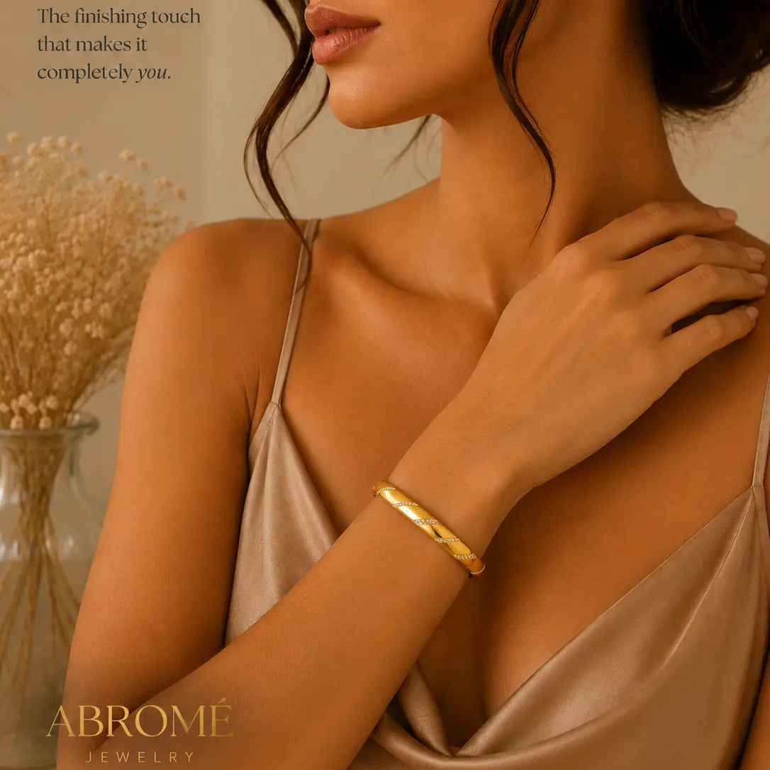 Timeless Elegance: 18K Gold Plated Bracelet with Stunning Cubic Zirconia