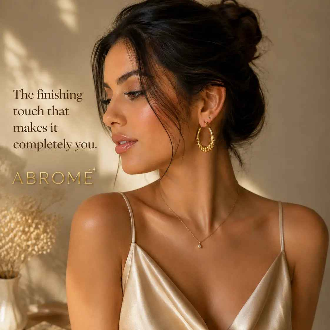 Braided Hoop Earrings 18K Gold Plated Stainless Steel