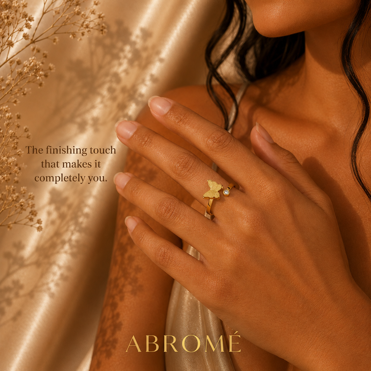 Butterfly Ring – 18K Gold Plated Stainless Steel