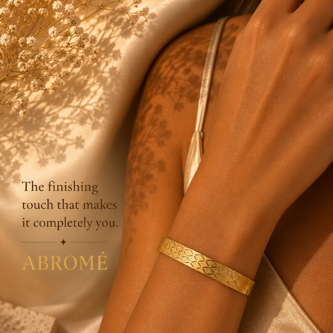 Celeste Luxe Bangle, 18K Gold Plated Steel
