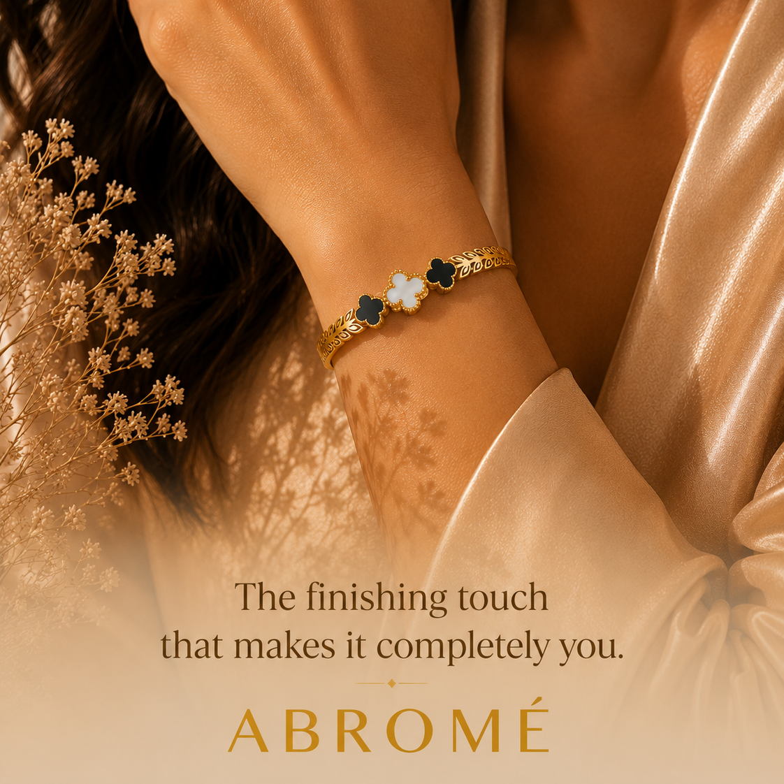 Flowers Bracelet – 18K Gold Plated Stainless Steel