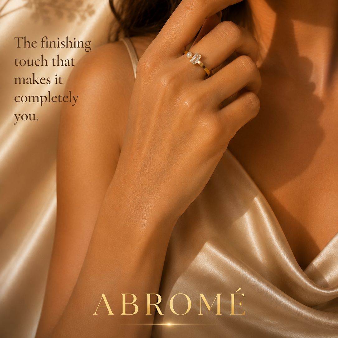 Pearl & Cubic Zirconia Adjustable Ring