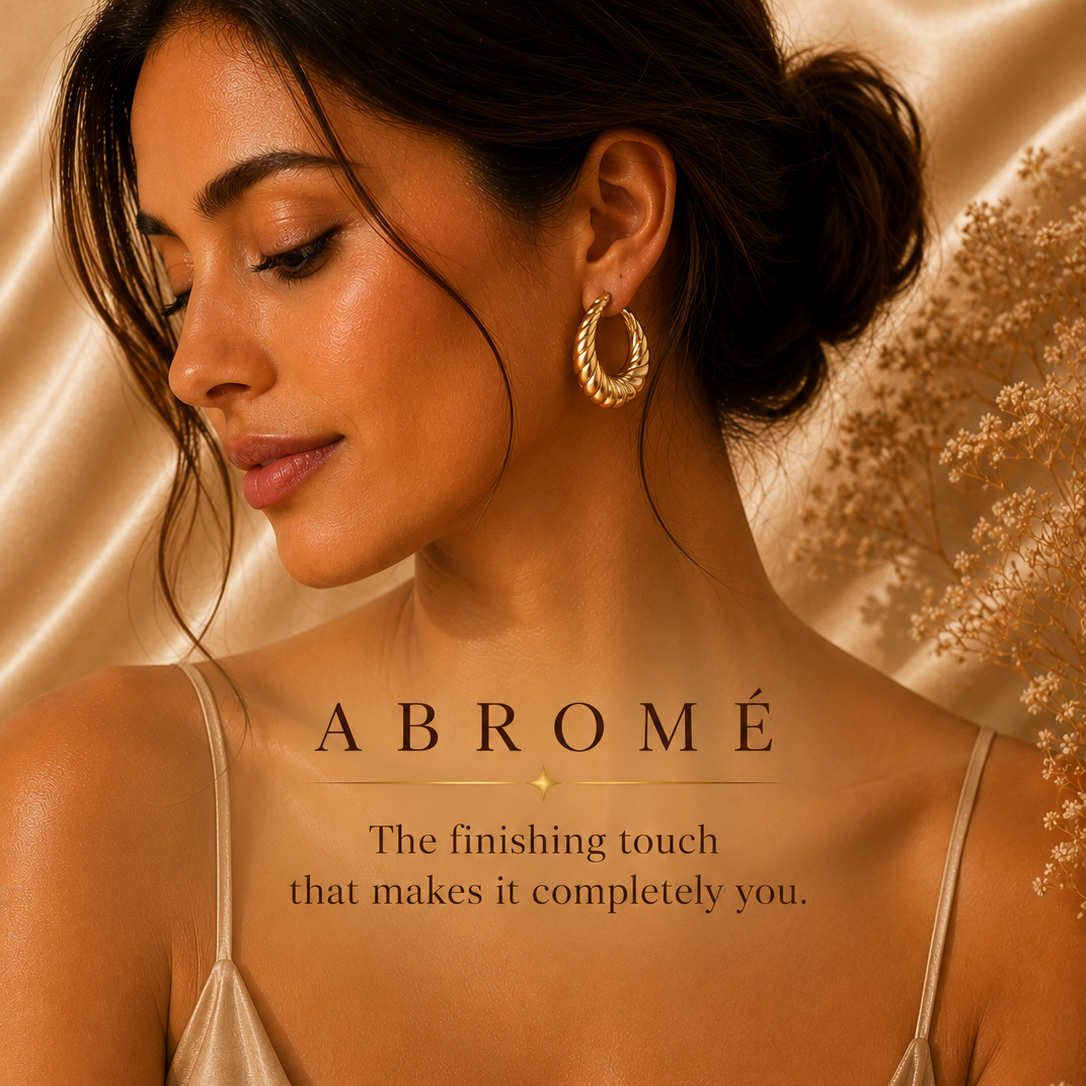 Textured Gold Statement Earrings – 18K Gold Plated Stainless Steel