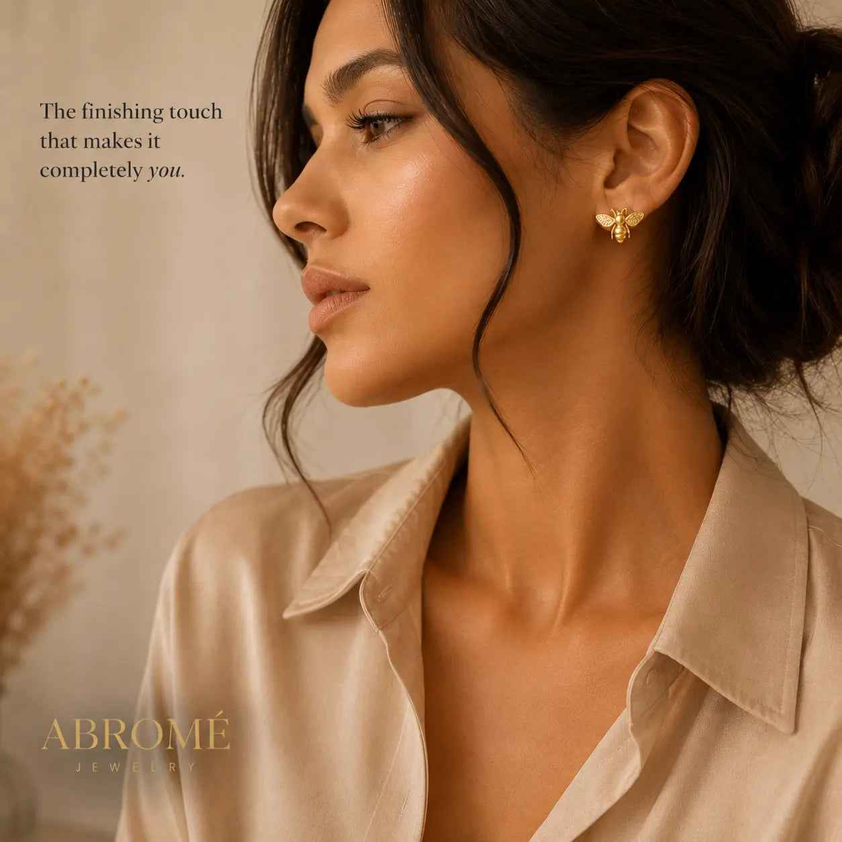 18K Gold Plated Bee Earrings