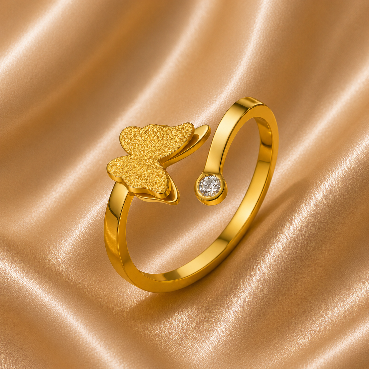 Butterfly Ring – 18K Gold Plated Stainless Steel