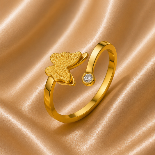 Butterfly Ring – 18K Gold Plated Stainless Steel