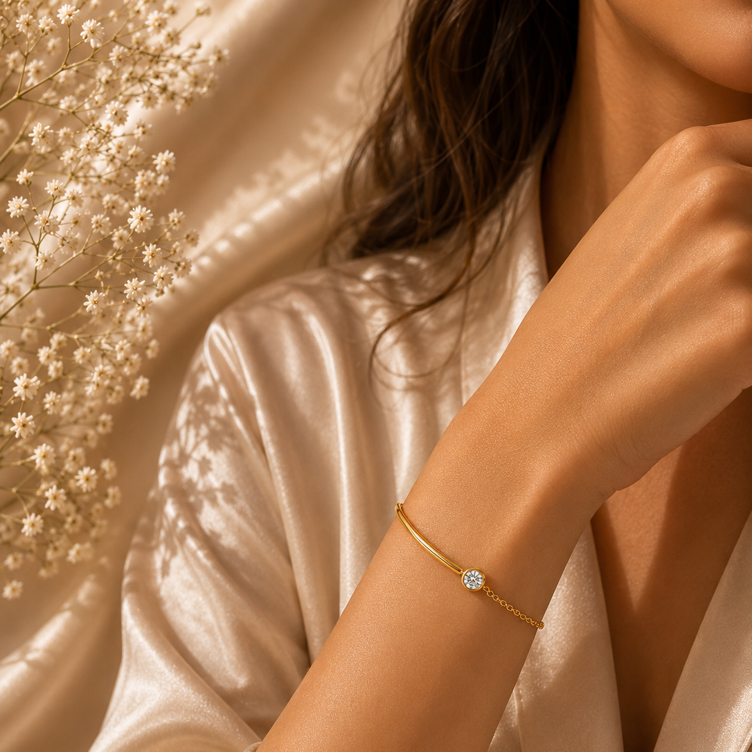 18K Gold Plated Cubic Zirconia Bracelet