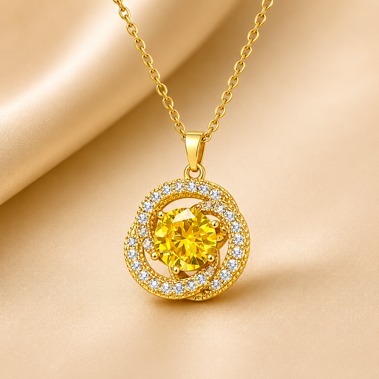 18K Gold Plated Flower Necklace