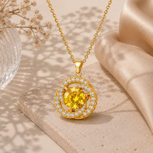 18K Gold Plated Flower Necklace