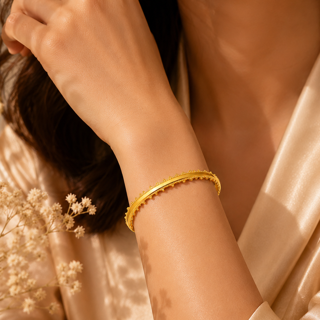 18K Gold Plated Stainless Steel Cuff Bracelet