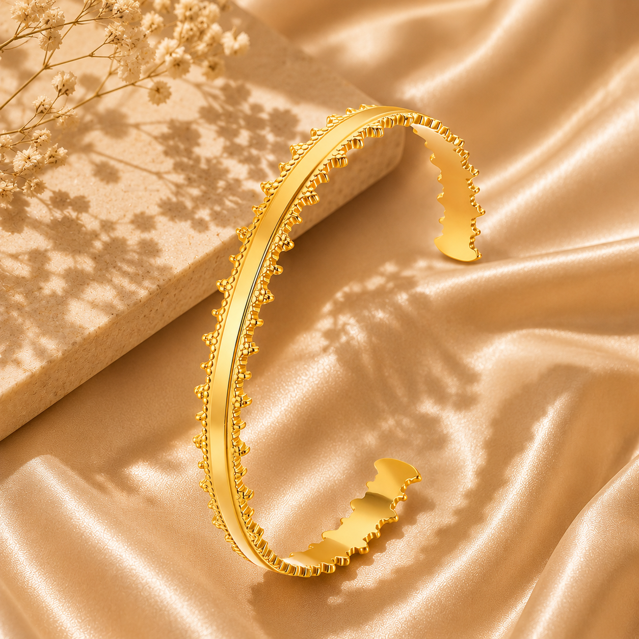 18K Gold Plated Stainless Steel Cuff Bracelet