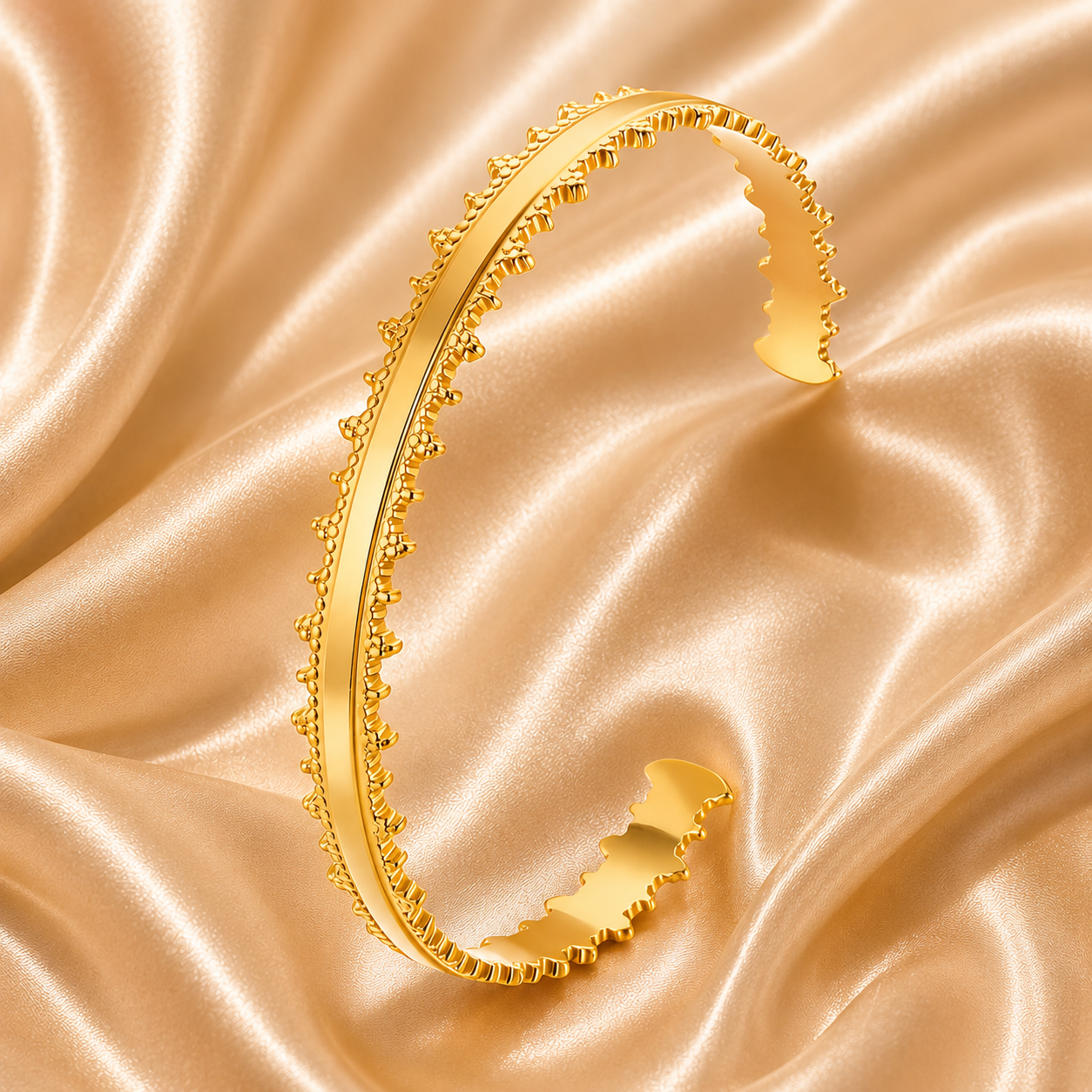 18K Gold Plated Stainless Steel Cuff Bracelet