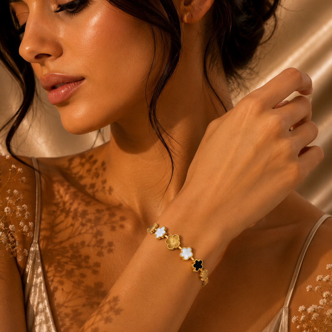 Flower Meadow Bracelet – 18K Gold Plated Stainless Steel