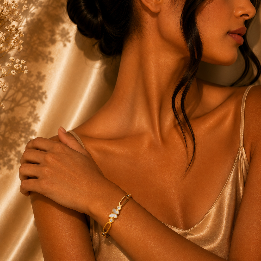 Butterfly Bracelet – 18K Gold Plated Stainless Steel