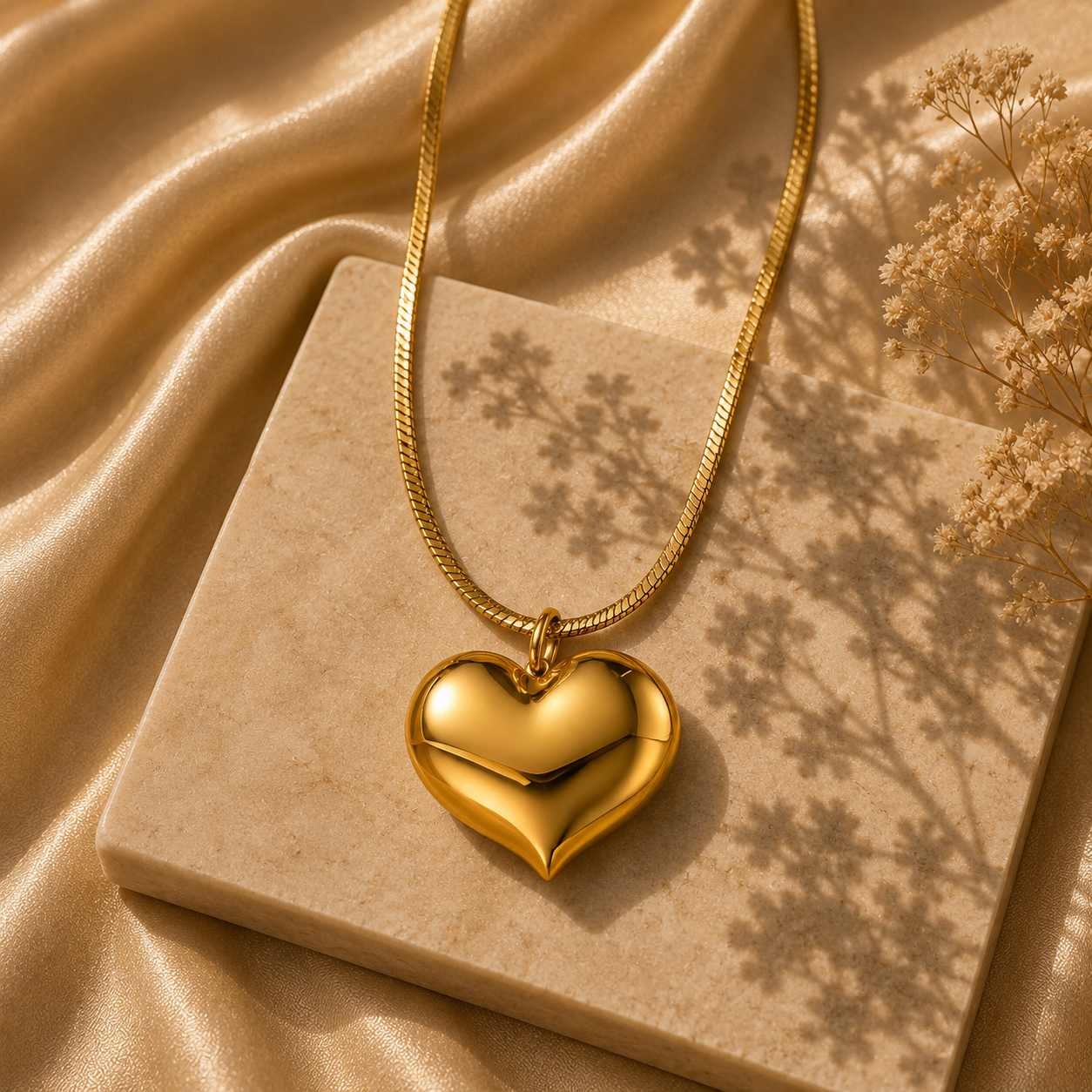 Hearts Necklace – 18K Gold Plated Stainless Steel