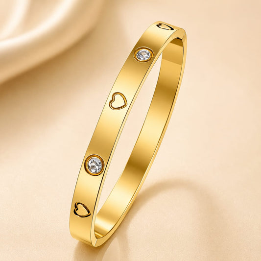 18K Gold Plated Hearts Bracelet