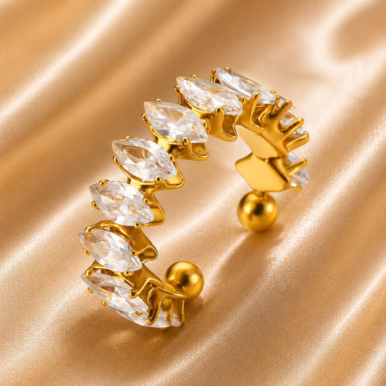 Adjustable Ring – 18K Gold Plated Stainless Steel