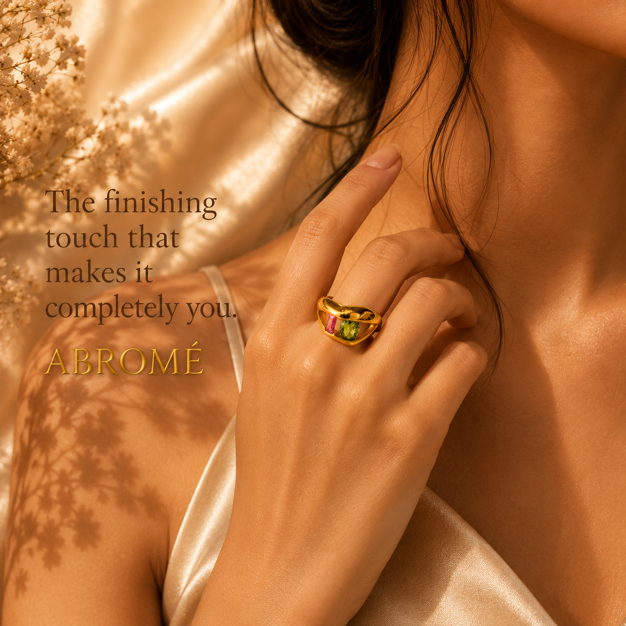 Aurora Duo Ring – 18K Gold Plated Stainless Steel