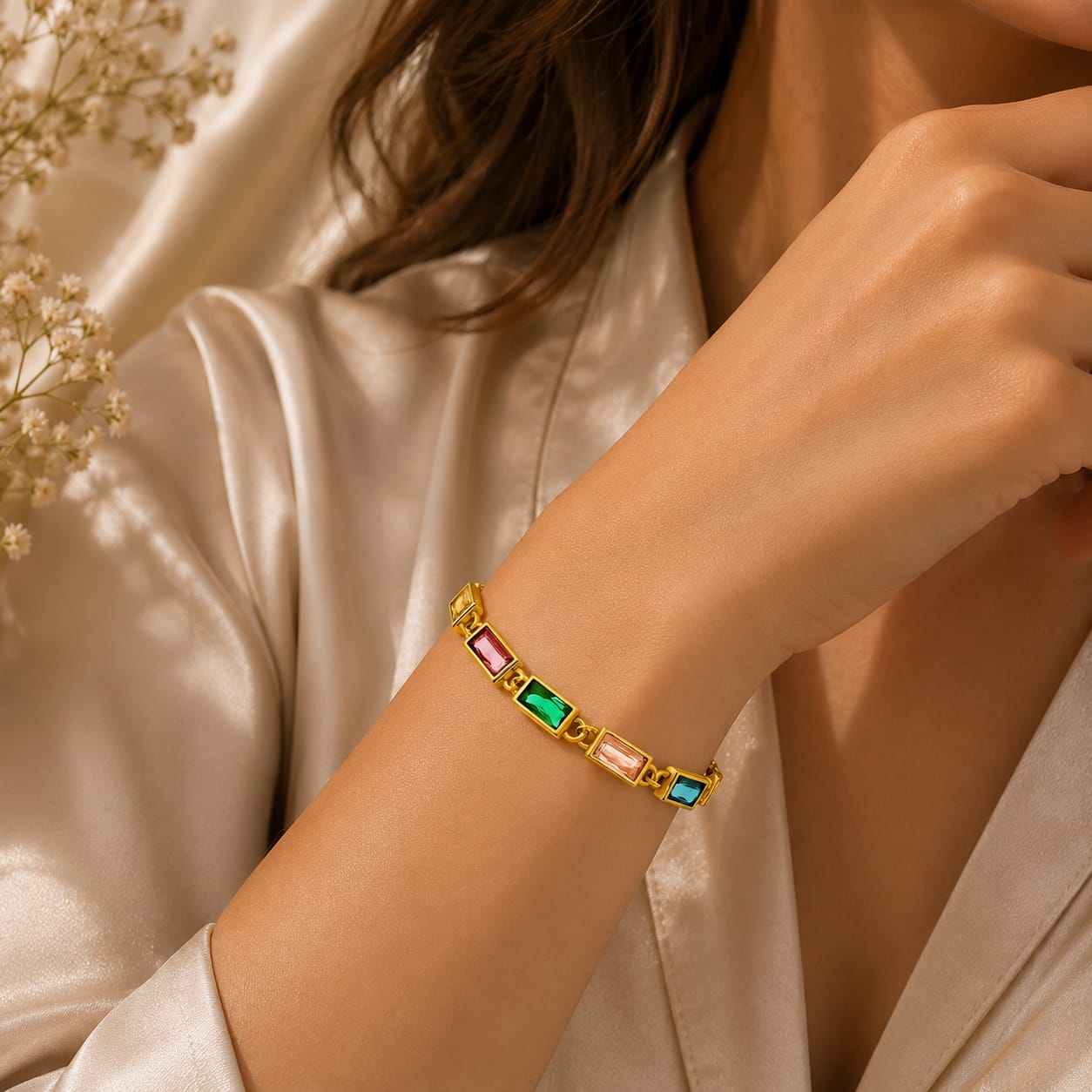 18K Gold Plated Cubic Zirconia Bracelet