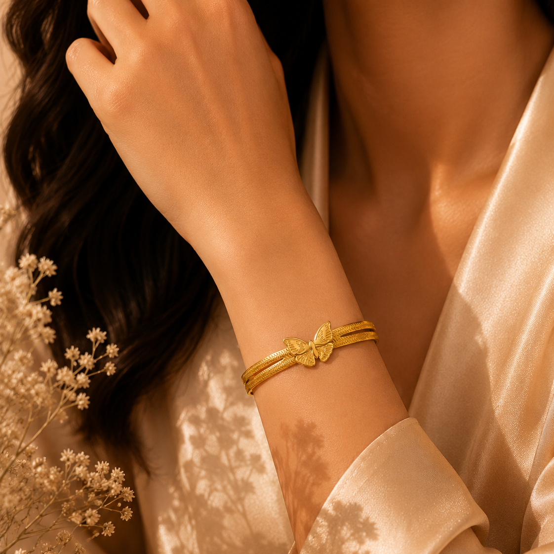 Butterfly Bracelet – 18K Gold Plated Stainless Steel