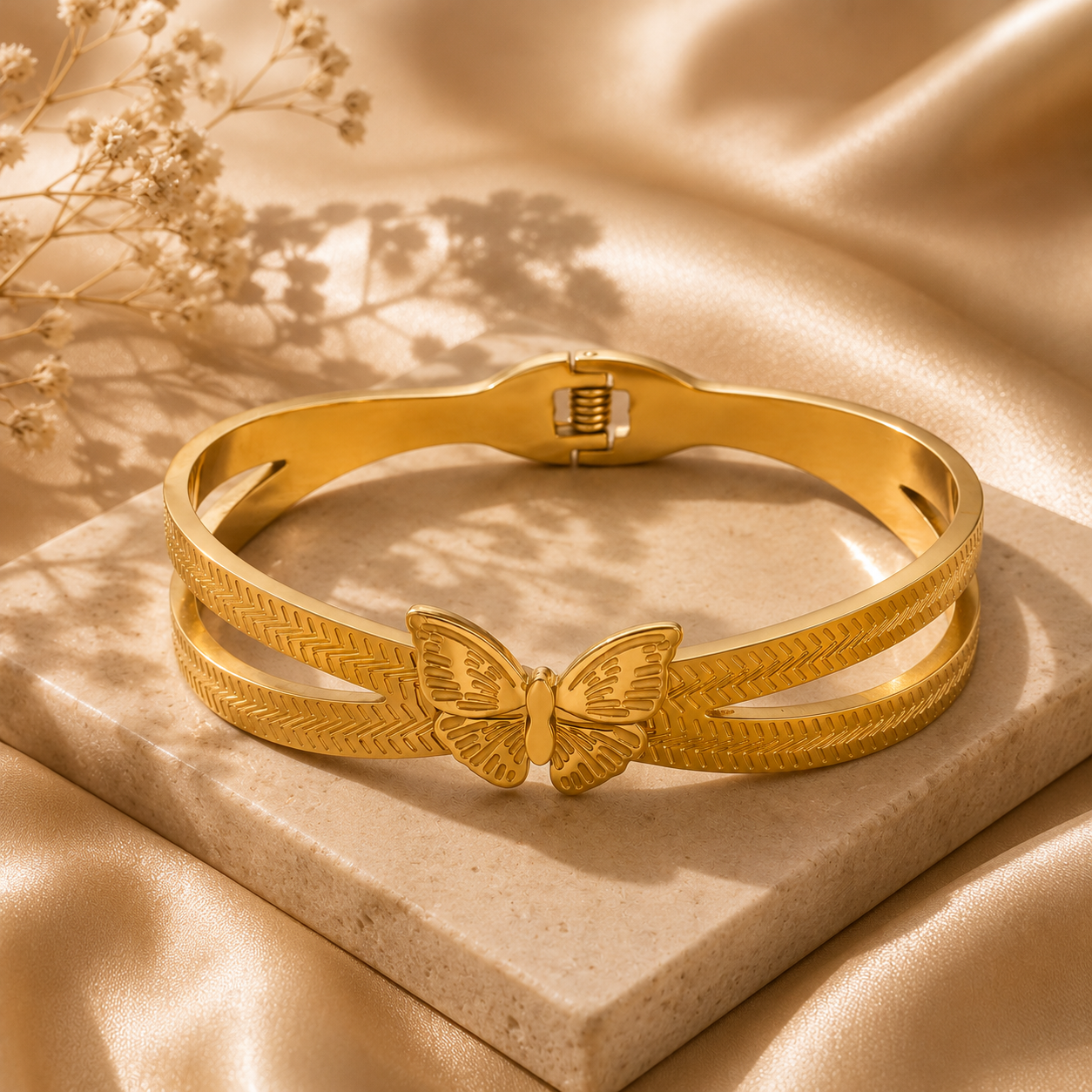 Butterfly Bracelet – 18K Gold Plated Stainless Steel