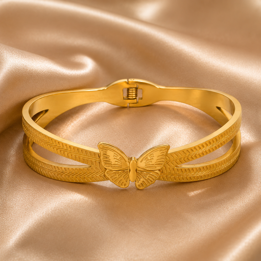 Butterfly Bracelet – 18K Gold Plated Stainless Steel