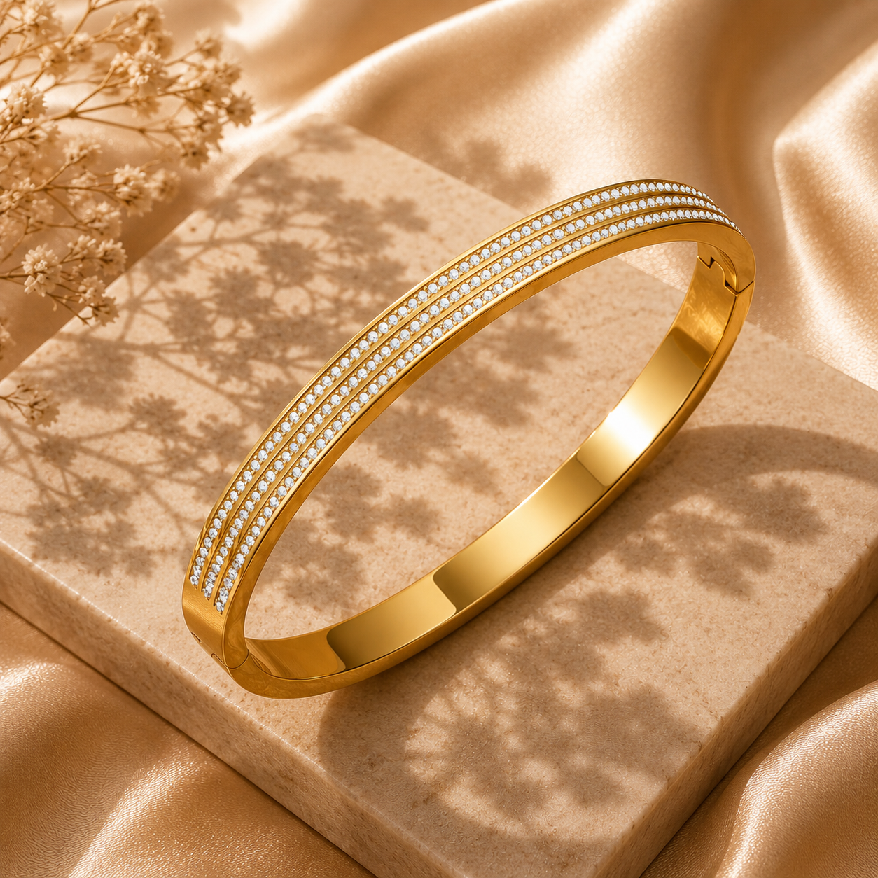 Crystal Bracelet – 18K Gold Plated Stainless Steel