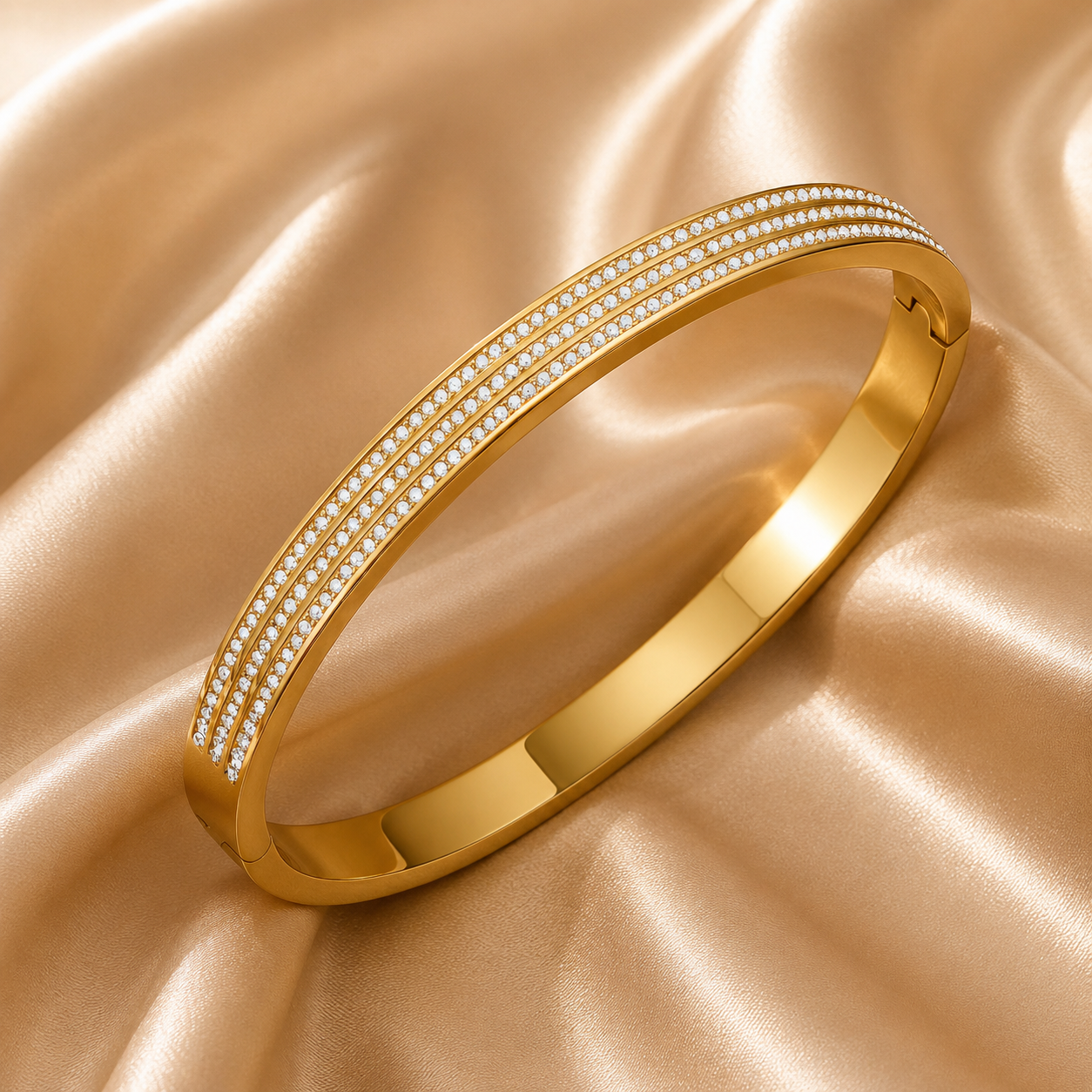 Crystal Bracelet – 18K Gold Plated Stainless Steel