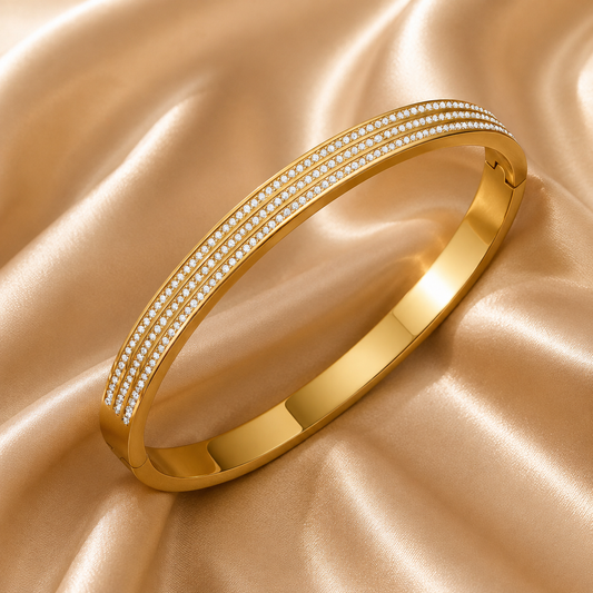 Crystal Bracelet – 18K Gold Plated Stainless Steel