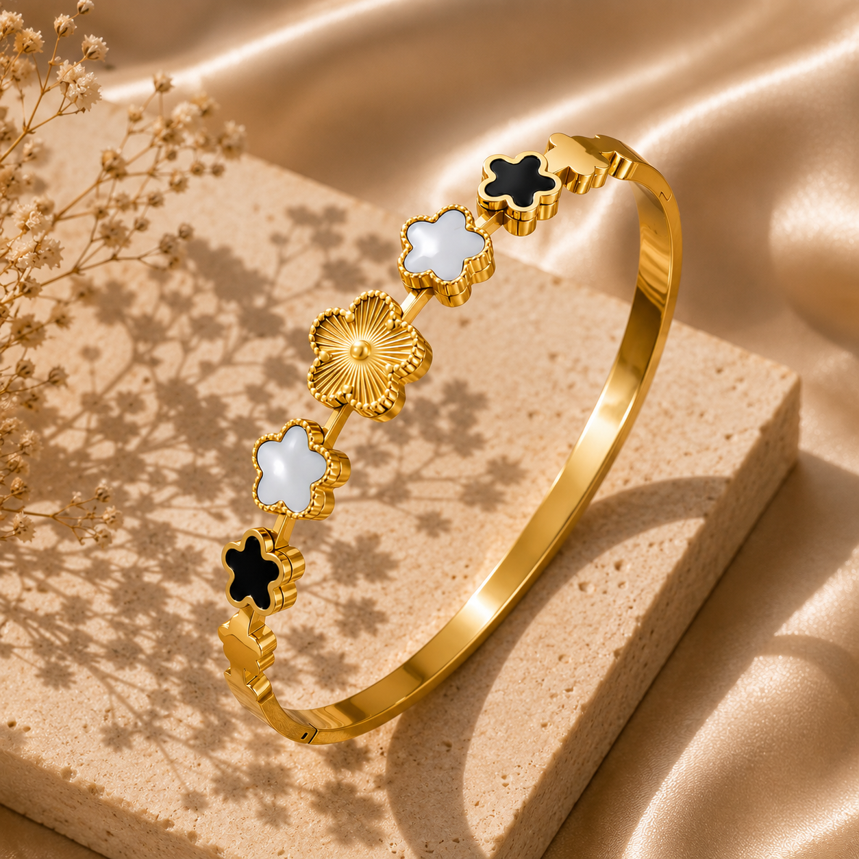 Flower Meadow Bracelet – 18K Gold Plated Stainless Steel