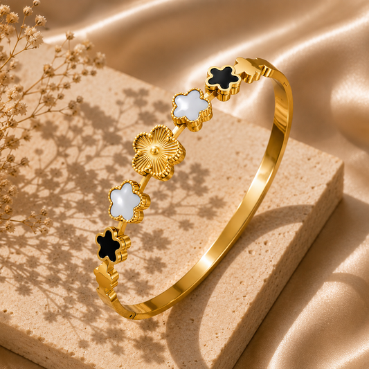 Flower Meadow Bracelet – 18K Gold Plated Stainless Steel