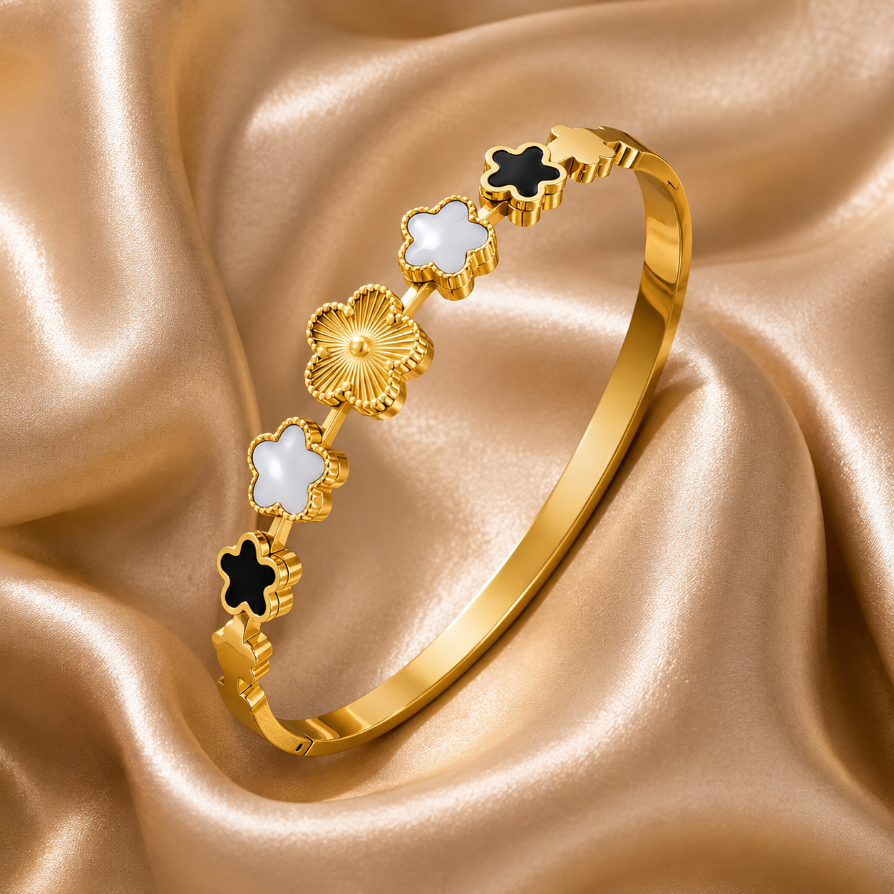 Flower Meadow Bracelet – 18K Gold Plated Stainless Steel