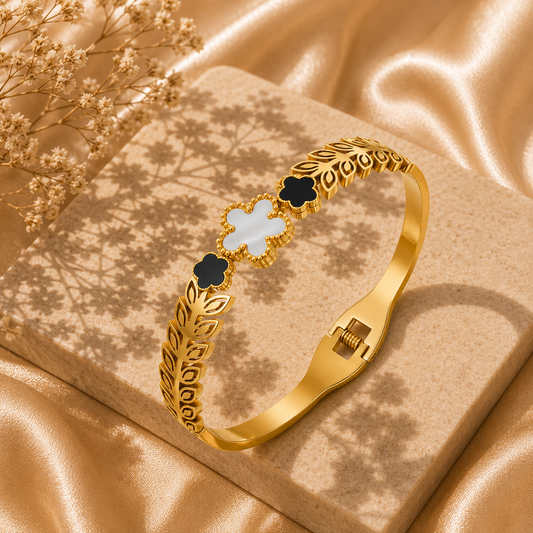 Flowers Bracelet – 18K Gold Plated Stainless Steel