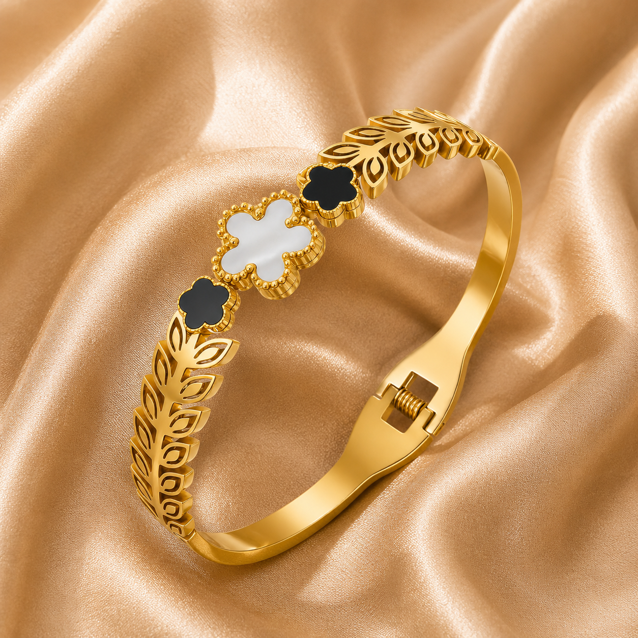 Flowers Bracelet – 18K Gold Plated Stainless Steel