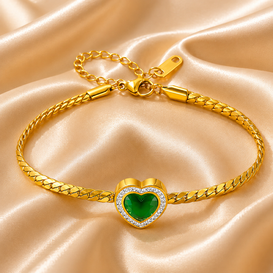 Heart Bracelet – 18K Gold Plated Stainless Steel