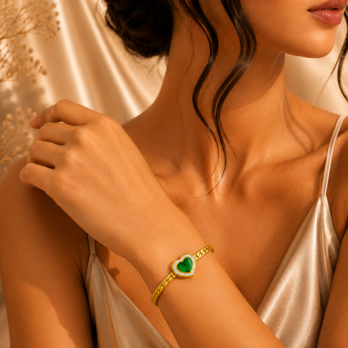 Heart Bracelet – 18K Gold Plated Stainless Steel