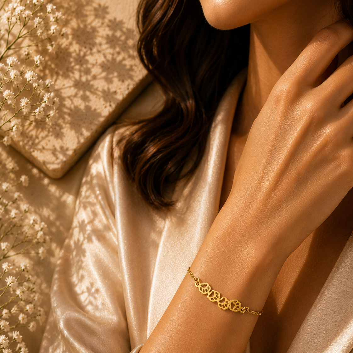Paws Bracelet – 18K Gold Plated Stainless Steel