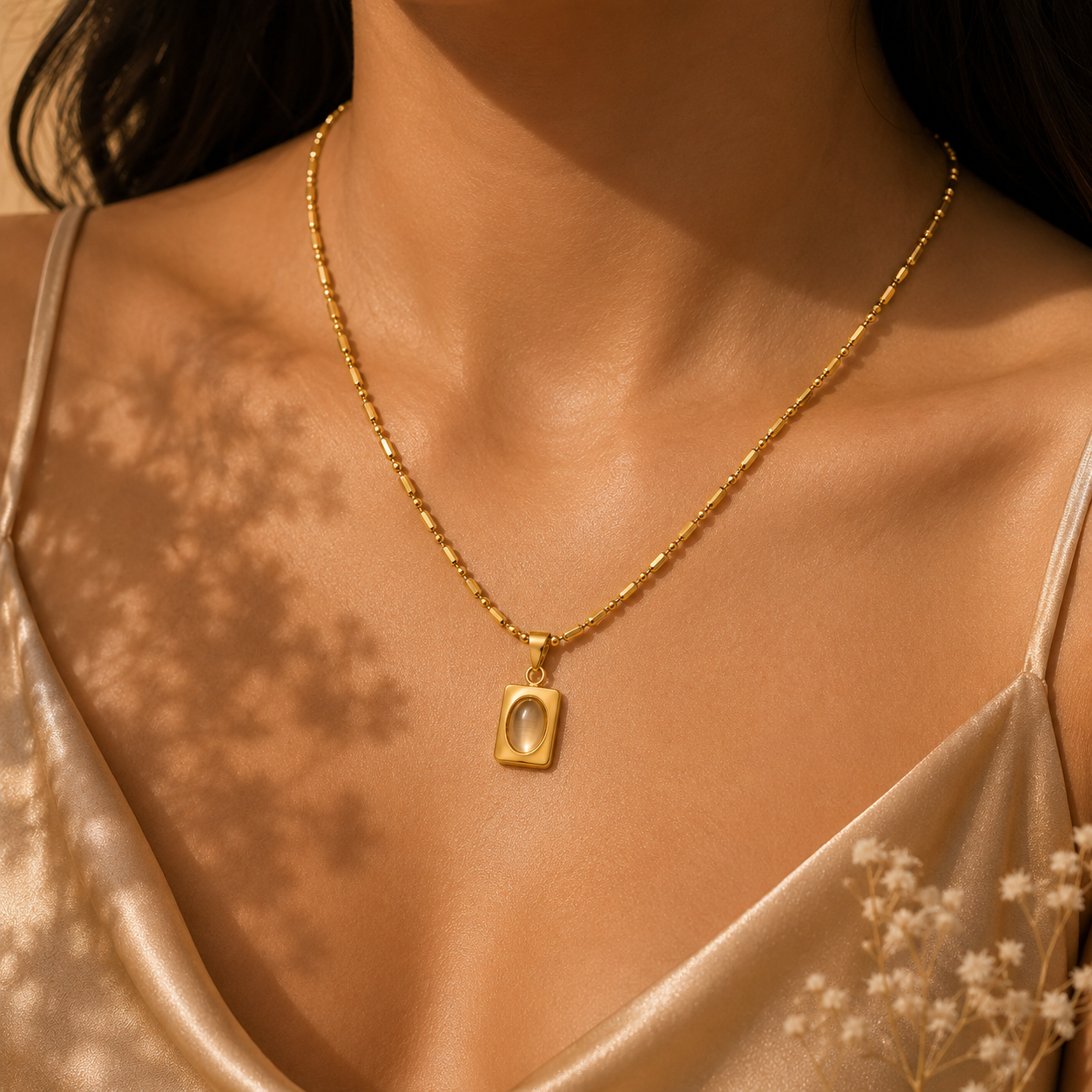Radiant Pendant Necklace – 18K Gold Plated