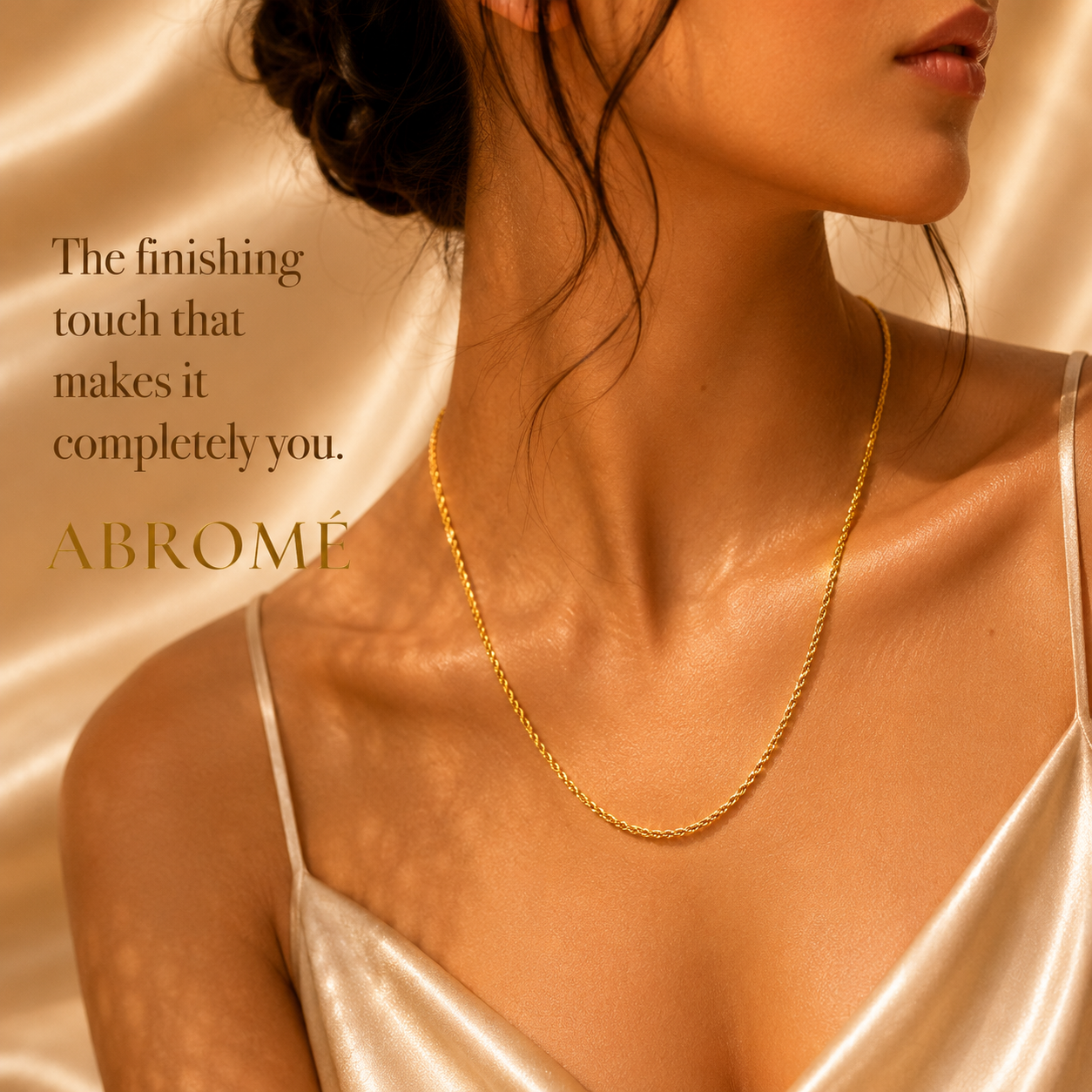 Rope Chain Necklace – 18K Gold Plated Steel