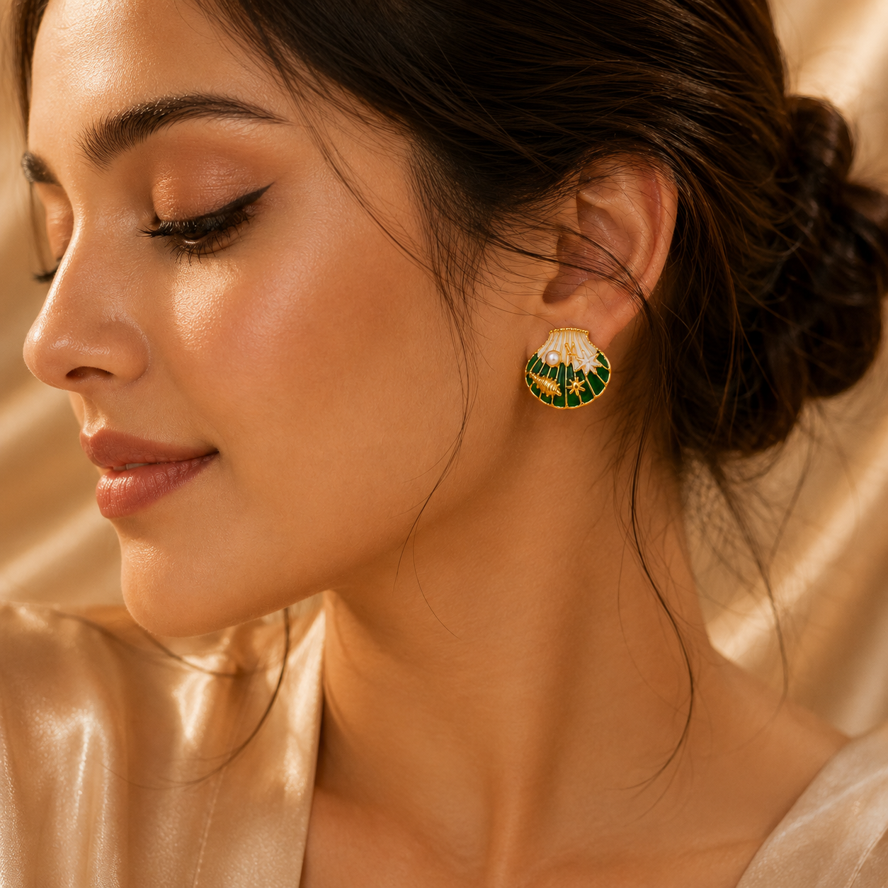 Seashell Earrings – 18K Gold Plated Stainless Steel