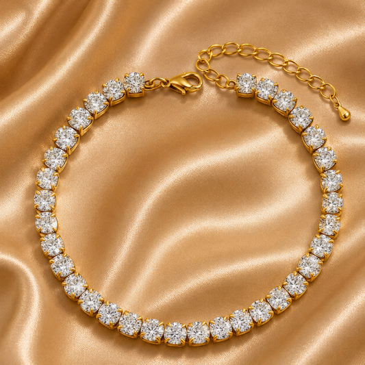 Tennis Bracelet – 18K Gold Plated Stainless Steel