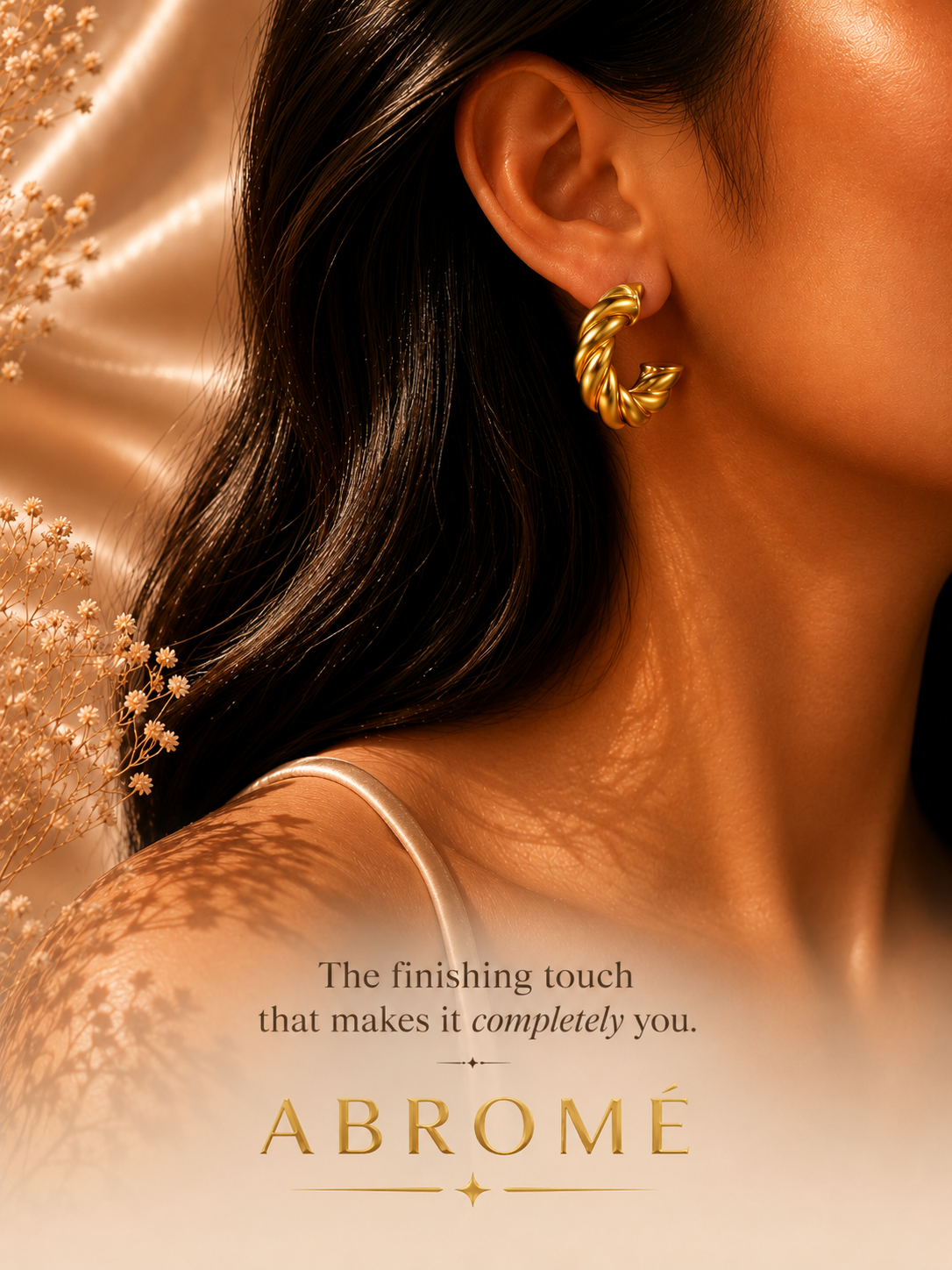 Twisted Hoop Earrings – 18K Gold Plated Stainless Steel