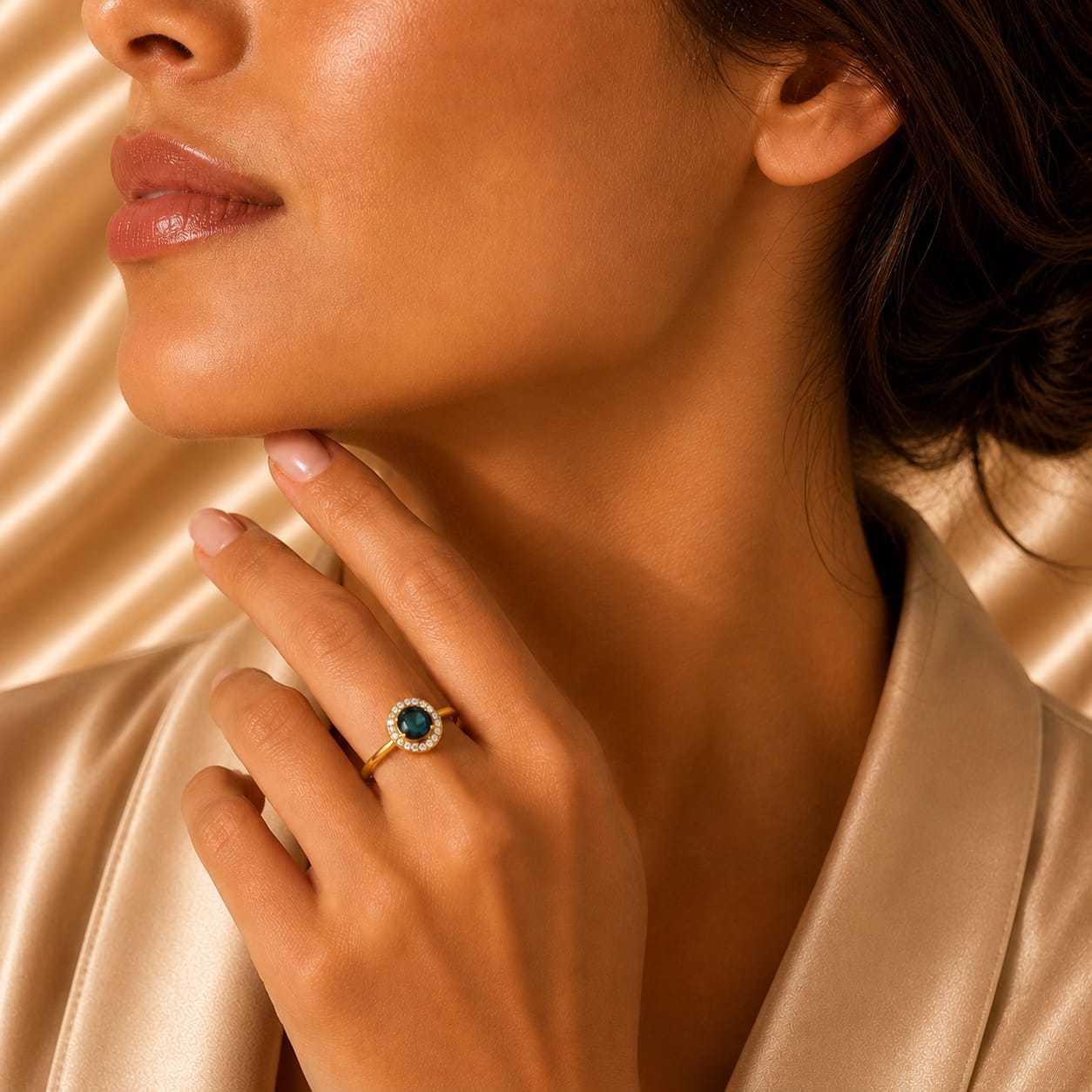 18K Gold Plated Adjustable Ring