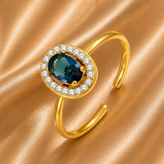 18K Gold Plated Adjustable Ring