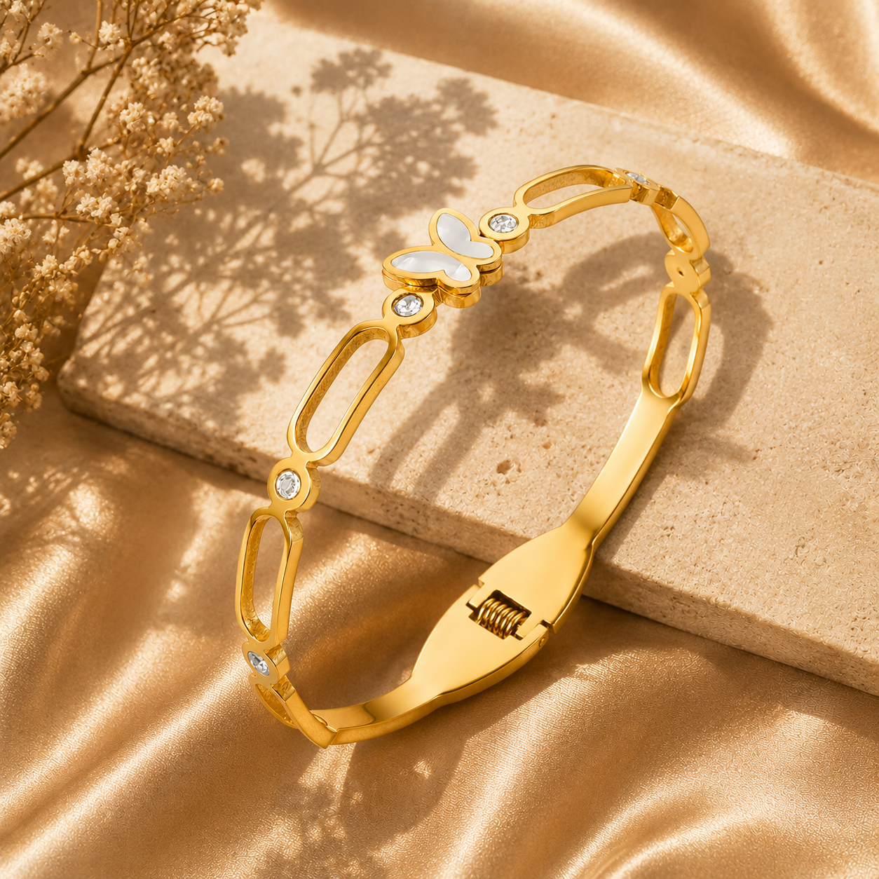 Butterfly Bracelet – 18K Gold Plated Stainless Steel