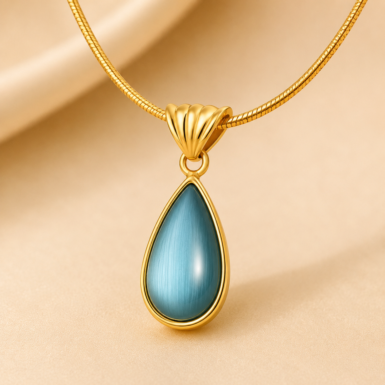 18K Gold Plated Teardrop Necklace
