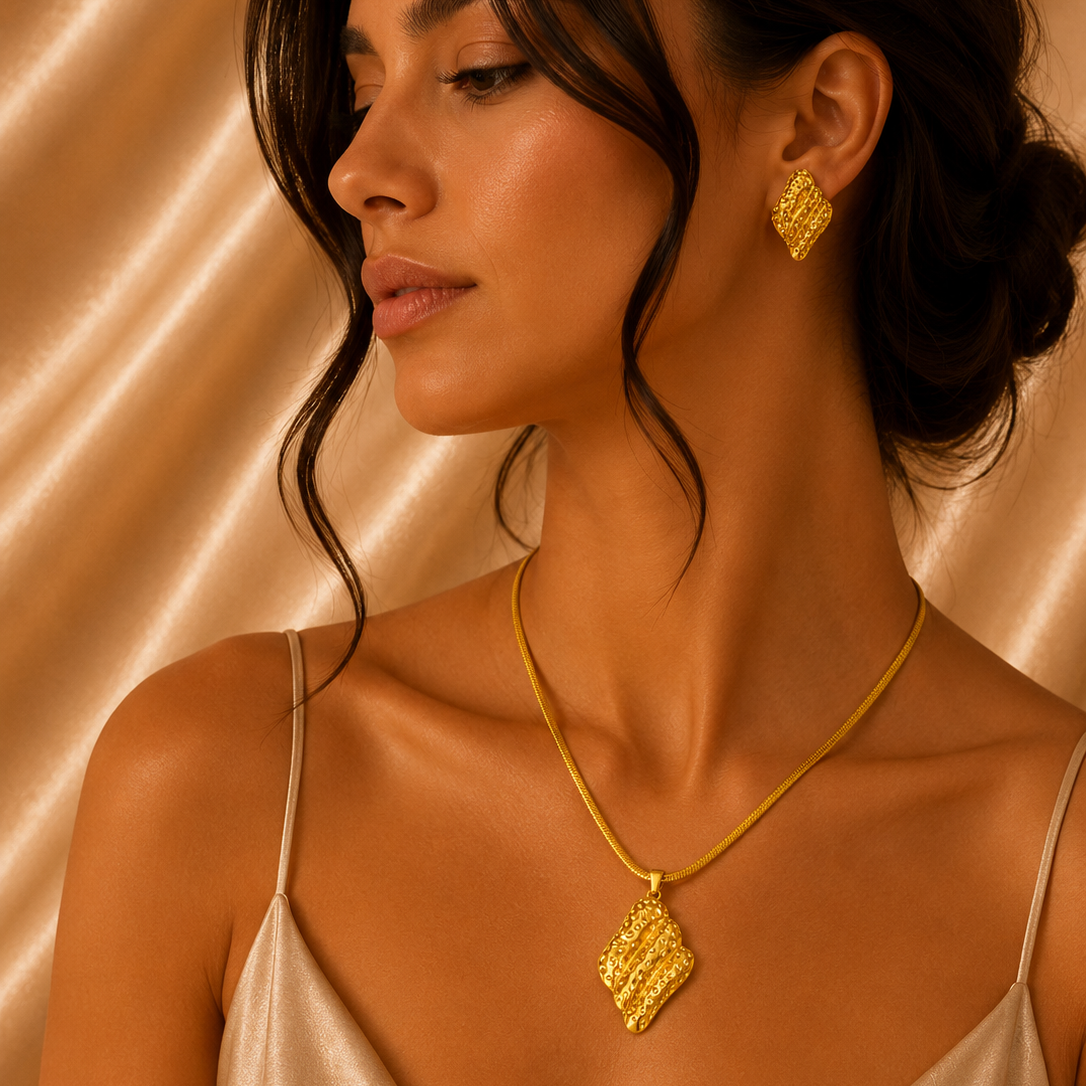 18K Gold Plated Necklace Set